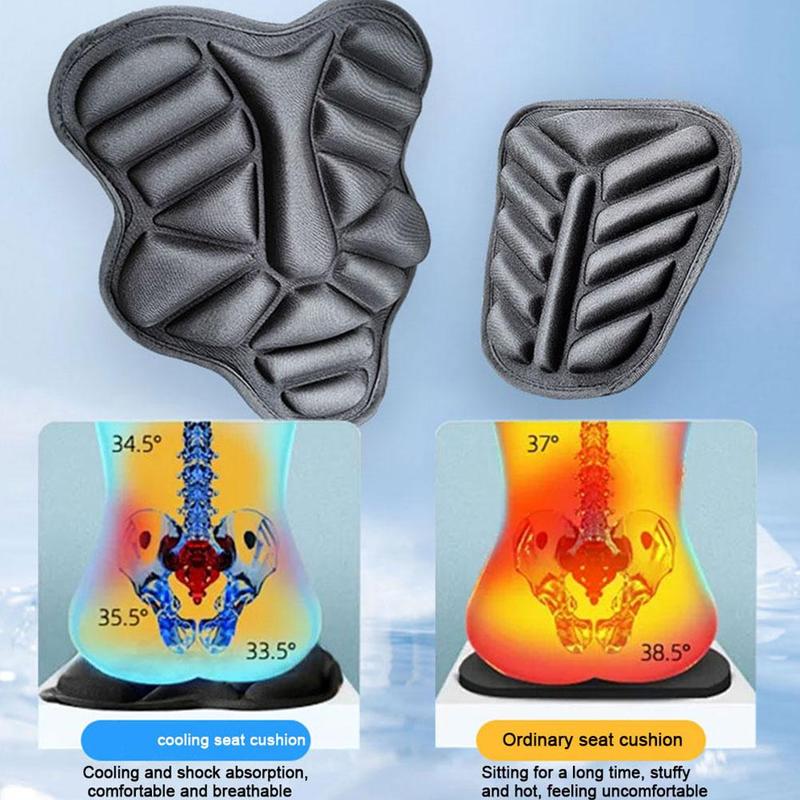 Universal Motorcycle Seat Cushion Non-inflatable 3D Seat Cover Pads Front Rear Cushion Water-Resistant Shock Absorbent