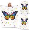 Dazzle ColorfullyButterfly Blanket Soft Warm Flannel Throw Blanket Bedspread for Bed Living room Picnic Travel Home Sofa