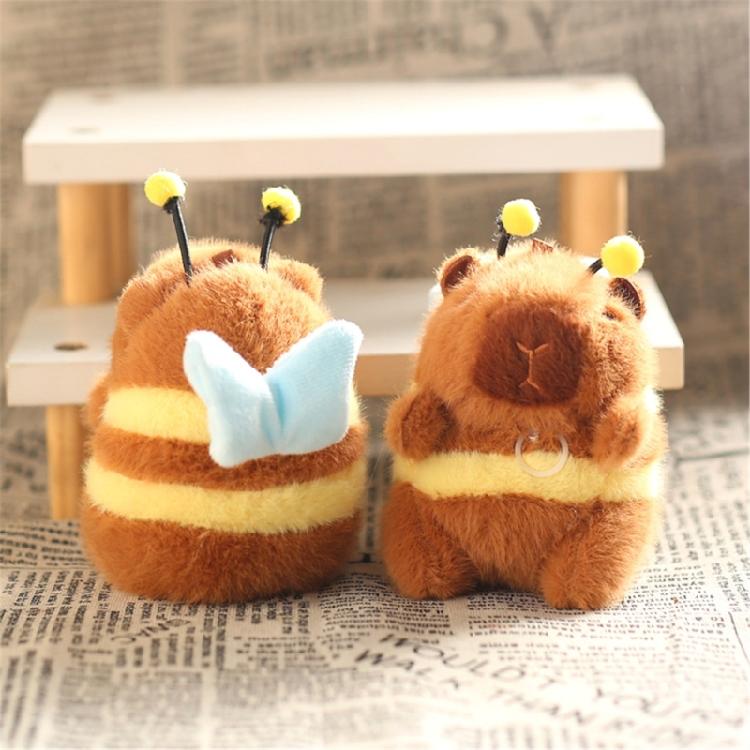 Lovely Capybara Cartoon Plush Toy for Kids Keychain Funny Capybara Cartoon Flapping Wing Soft Charm Stuffed Capybara Toy
