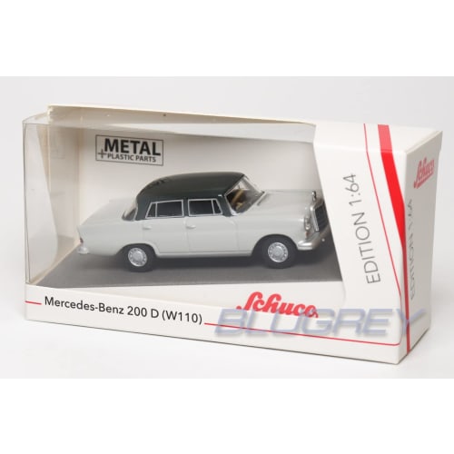 Schuco 1/64 Scale Mercedes-Benz 200 D Fintail Light Grey Schuco MB 200 D Fintail Light Grey