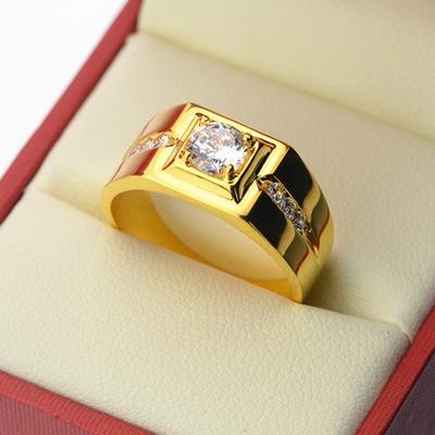 Neuer Gentleman-Goldring für Herren, herrschsüchtiger Ring, Ehering, Diamantring, Zubehör