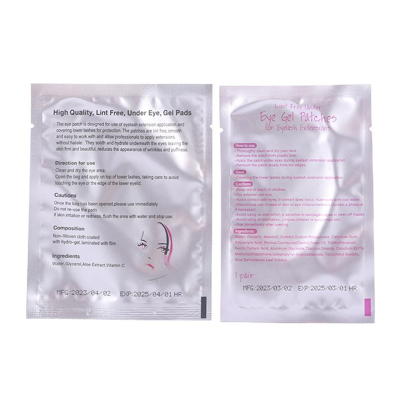 50 Pairs Eyelash Extension Eye Patch Mat Gel Sanitary Eye Lash Patch Supplies