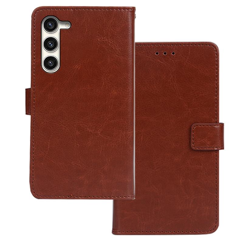 For Samsung Galaxy S24+ PU Leather Phone Case Wallet Crazy Horse Texture