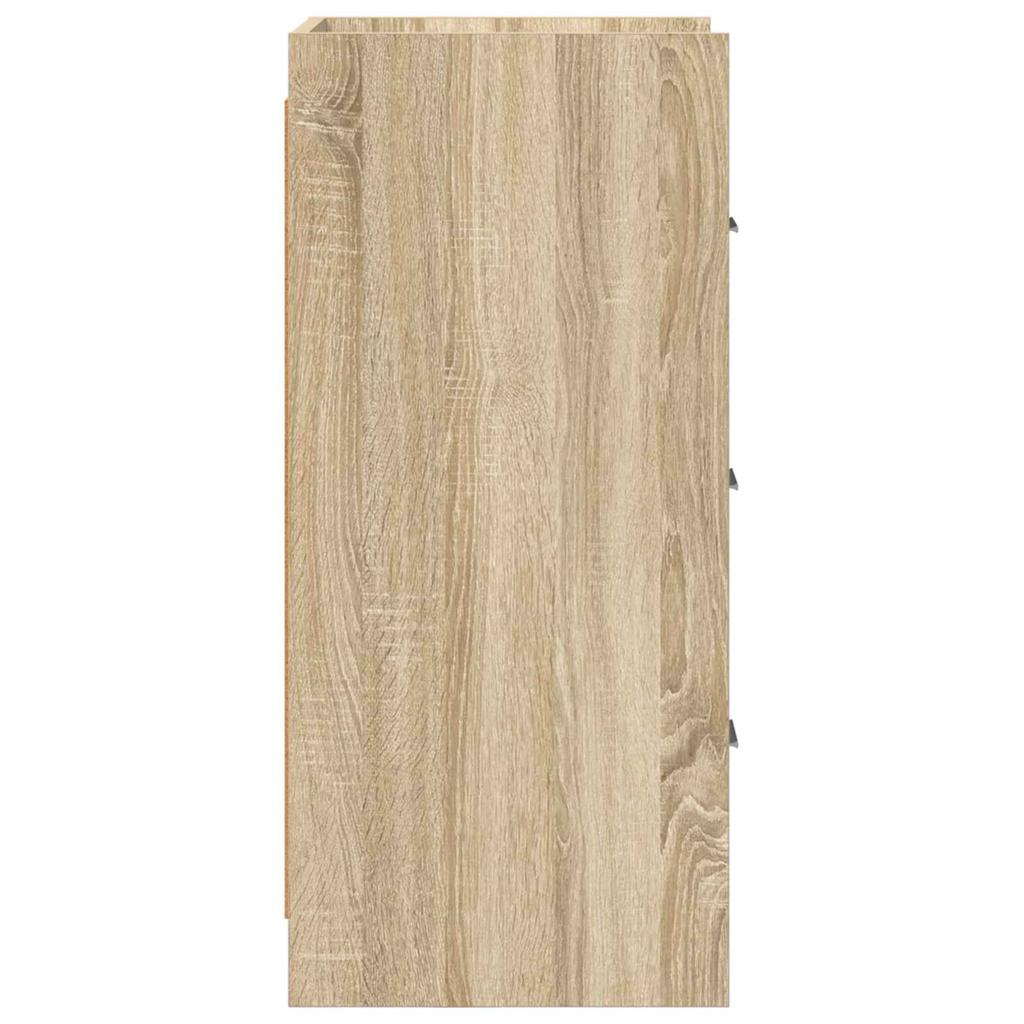 Sideboard In Sonoma Oak Finish 40 X 36 X 80 Cm Engineered Wood