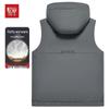 HONGDOU Men's 90% Down Detachable Hood Vest