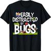 Funny Bug Insects Easily Distracted By Bugs Science TShirt Unisex Street Fashion Trending Letters Printed Tshirt Tops Adult