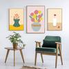 Plant Oil Painting Vase Still Life Wall Painting Abstract Art Canvas Painting Living Room Corridor Office Home Decoration Mural No Frame