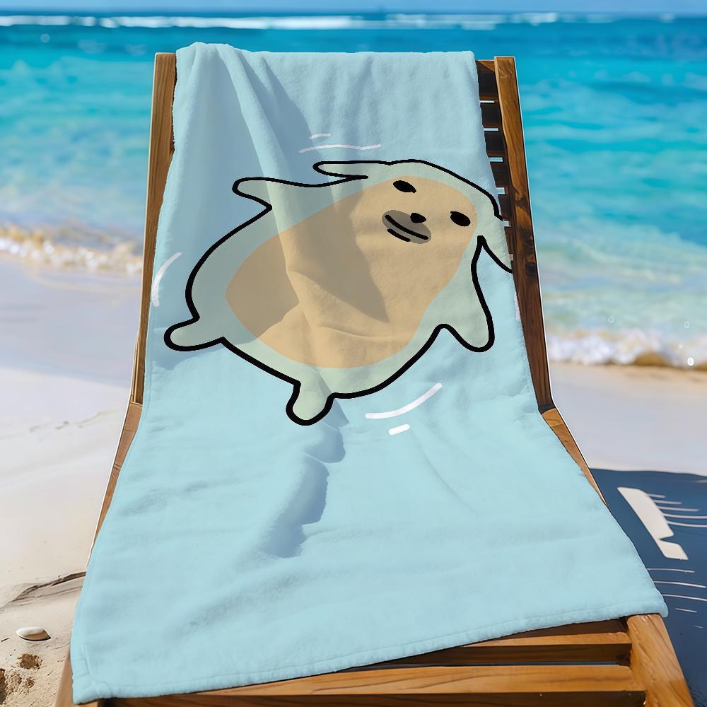 

Funny Meme N-nudaeng-S Dog Cartoon Towel Sports Quick Dry Travel Camping Gear Sandproof Soft Light Large Beach Towel W30*H60(CM)