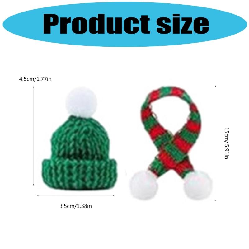 Accesorios de Disfraz Navideño para Botella de Vino de Hilos Hechos a Mano Decoración Festiva Cómoda para Suministros de Fiesta en Casa Oficina