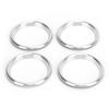 4pcs Car Console Air Outlet Ring Aluminium Alloy Silver Trim Replacement for A3 2014‑2019