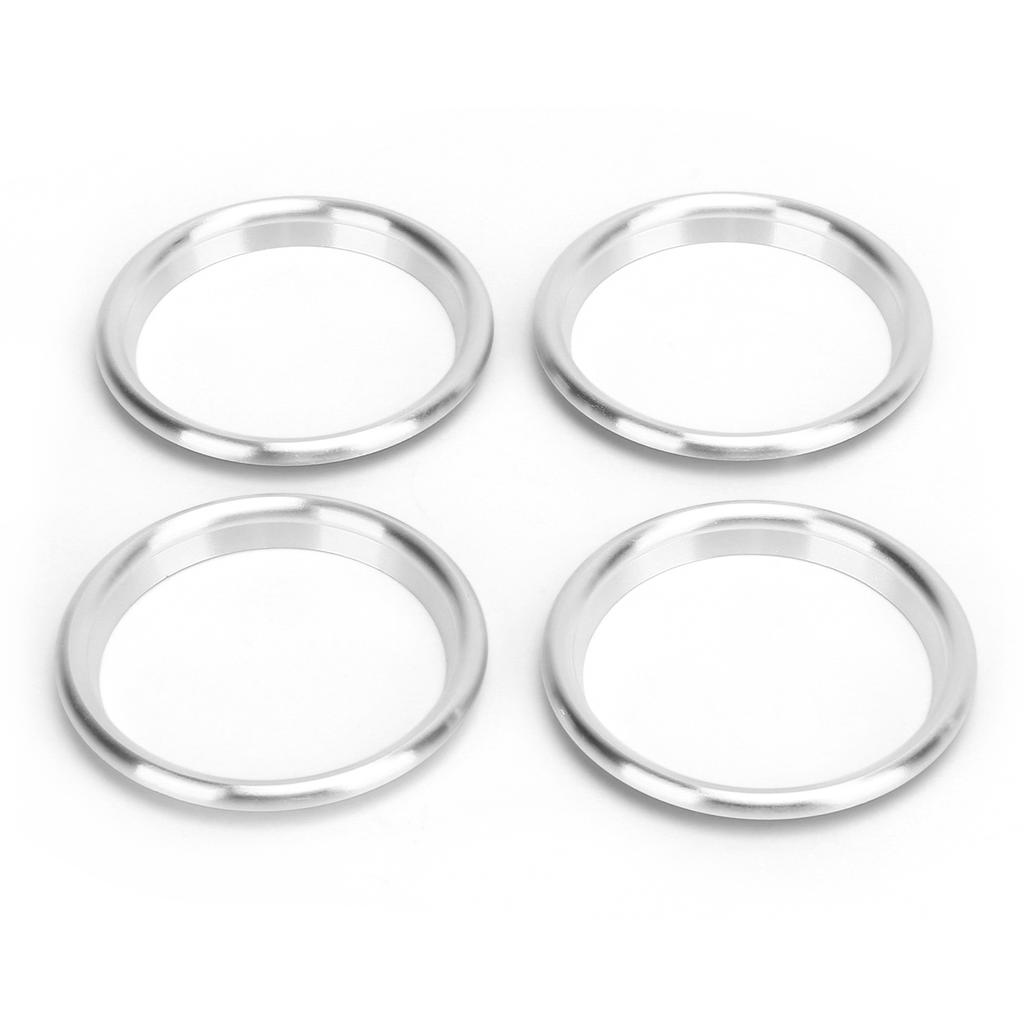 4pcs Car Console Air Outlet Ring Aluminium Alloy Silver Trim Replacement for A3 2014‑2019