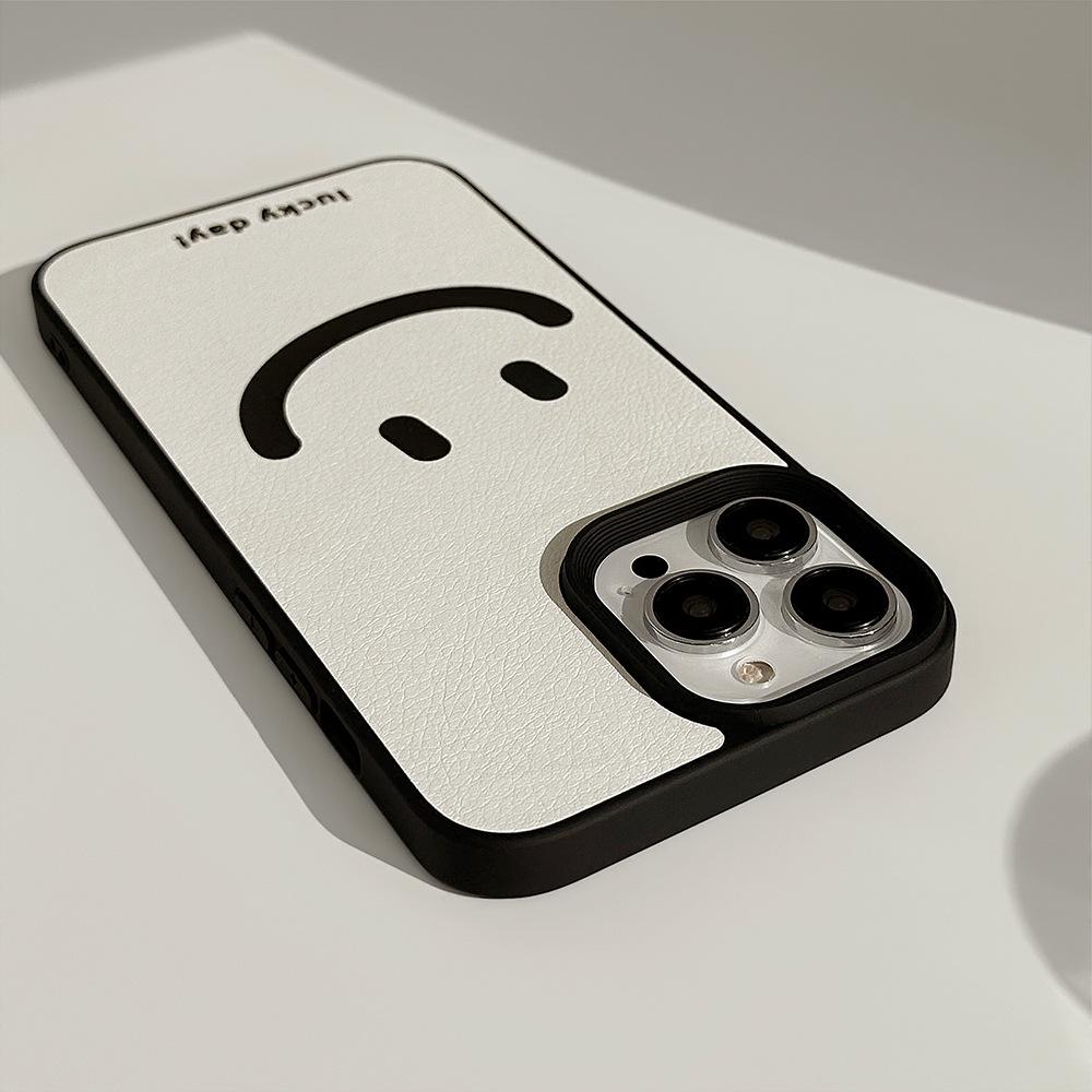 Minimalist Healing Smile for Apple Phone Case 17 Promax Skin Texture 11 for IPhone 16 High-end Sense 15 Anti-fall