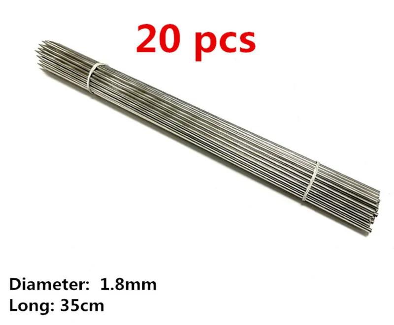 4mm 50cm große starke Grillnadel Picknick Barbecue Edelstahl breite Spieße Grill Fleisch Brochette Kebabspieße Bratnadeln