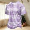 Men's Quick Dry Short Sleeve Round Neck T-Shirt with Christmas Print