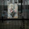 Vintage Iron Wall Art: Pink Rhododendron & White Lily Rustic Floral Decor for Home, Kitchen, Bathroom, Cafe, Garage