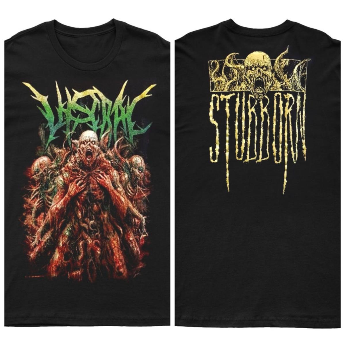 2025 New VISCRAL - STUBBORN Printed Unisex Street Fashion Trend Short Sleeved Pure Cotton Round Neck S