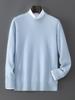 Men's 100% Australian Wool Round Neck Sweater - Casual Business Knitwear for Autumn/Winter