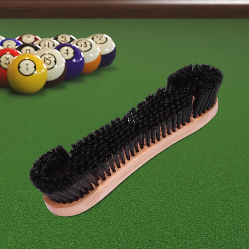 Billiard Table Brush, Portable PVC Wooden Handle Snooker Cleaning Tool