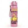1PC My Ducks Sassy Quote Graphic,750ml Color Plastic Sports Water Bottle,Leakproof Flip Straw Lid,Suitable for Sports Office Home Use