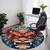 1pc Dragon Mask Office Round Area Rug, Under Office Chairs Bedroom Living Room Home Decor, Room Deco