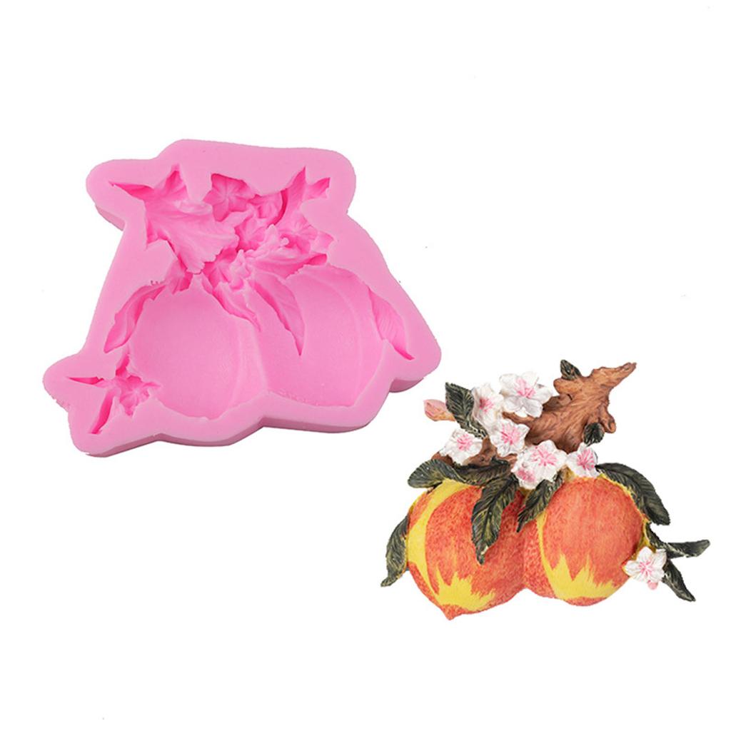 Silikon-Kerzenformen zur Kerzenherstellung, Pfirsich-Kirsche, Harzgussform, Ton, Basteln, Kerzenseife für selbstgemachtes Handwerk