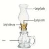 1PC Einstellbare Flamme Glas Kerosin Laternen Öl Lampe Gothic Eid Al-Adha Mubarak Glas Tragbare Schmuck