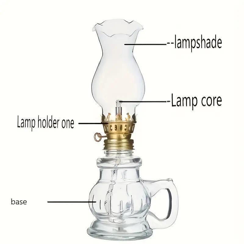 1PC Einstellbare Flamme Glas Kerosin Laternen Öl Lampe Gothic Eid Al-Adha Mubarak Glas Tragbare Schmuck