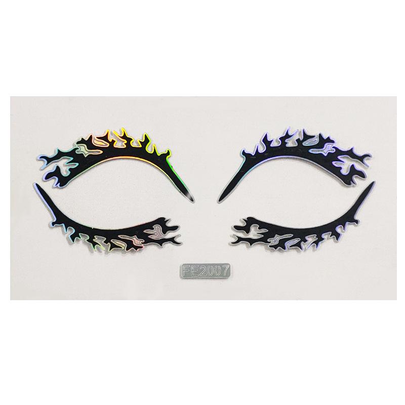 Προσωρινό αυτοκόλλητο προσώπου Αυτοκόλλητο τατουάζ Stage Art Αυτοκόλλητο ομορφιάς DIY Προσομοίωση λέιζερ αυτοκόλλητο με λέιζερ