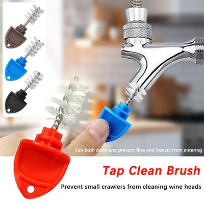 2Pcs Beer Tap Plug Brush Faucet Spout Brush Plugs Cap Beer Faucet Tap Cleaning Plug Hygiene Brush Home Bar Faucet Cleaning Tools