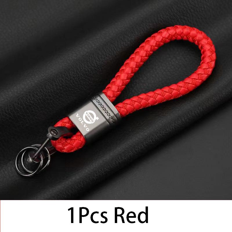 For Volvo XC90 XC60 V50 S60 V70 V60 V40 S90 Olestar AWD XC40 S80 Car Key Ring Metal Keychains  Braided Rope Zinc Alloy Key Chain