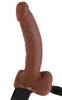 Fetish Fantasy Series - Strap-On with Natural Curved Dark Dildo