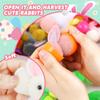24piece Set Easter Bunny Egg Mini Plush Toys Surprise Egg Creative Children’s Gift Easter Basket Eggs Garden Decor Random Colors