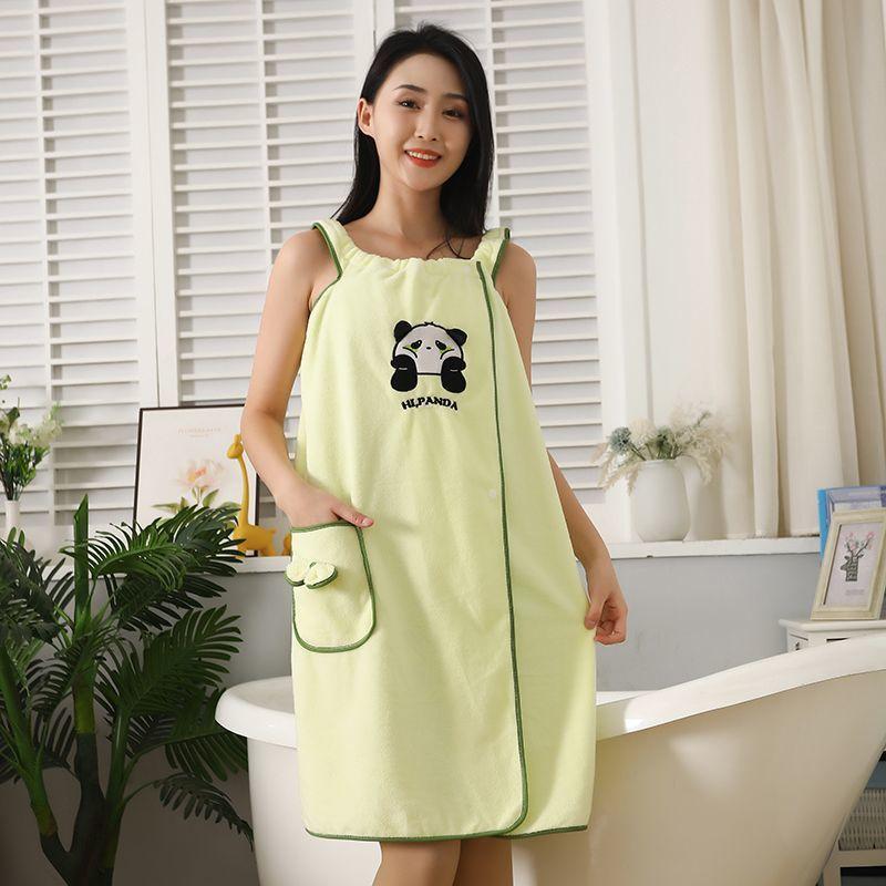 Female Coral Velvet Bath Towel Skirt New Style Quick Drying Bath Skirt Long Size Enlarged