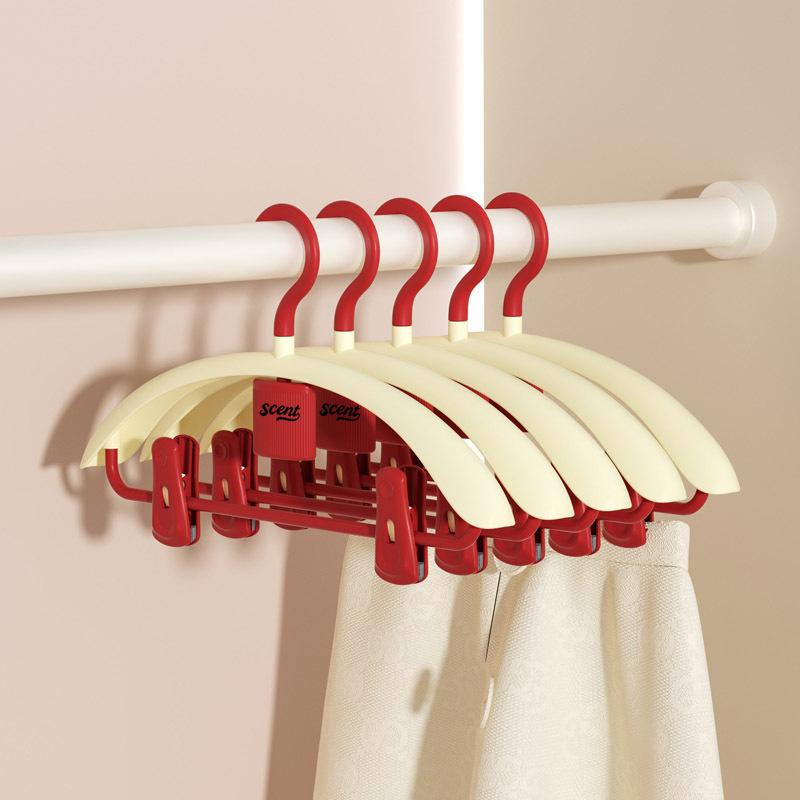 

Aromatherapy Household Non-trace Anti-slip Thickened Clothes Rack 1PC червоний/бежевий