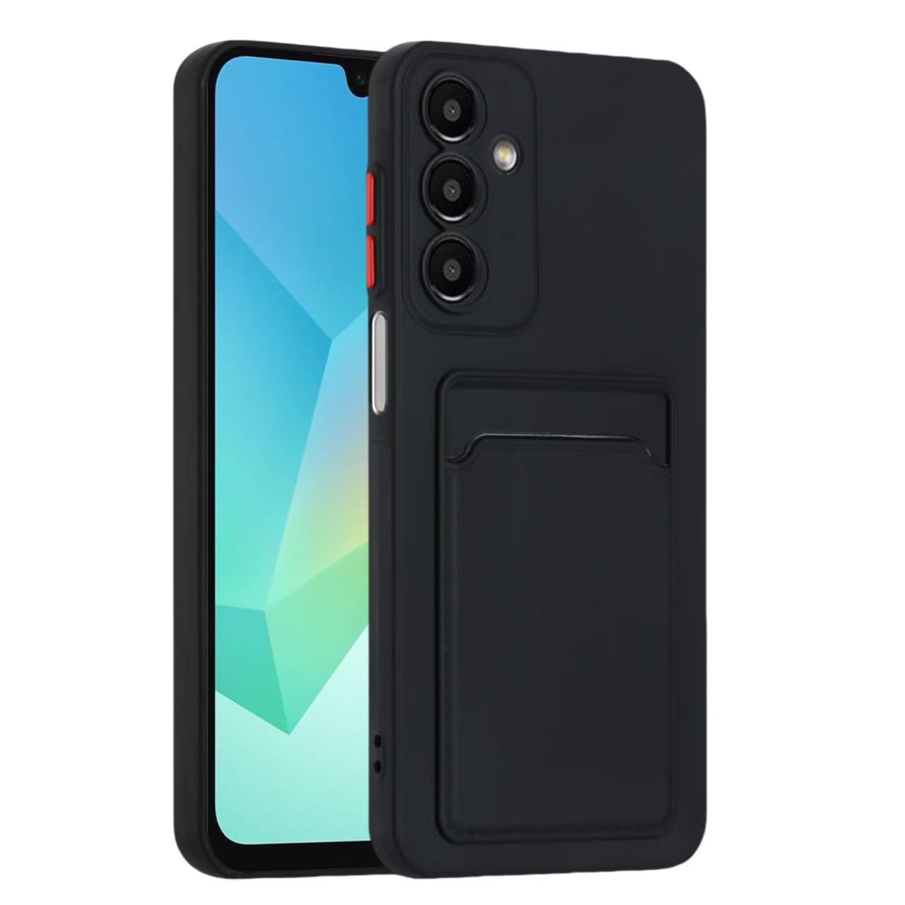 

For Samsung Galaxy A16 4G/5G Case Card Slot Matte Fingerprint-Free Back Cover Dark Blue