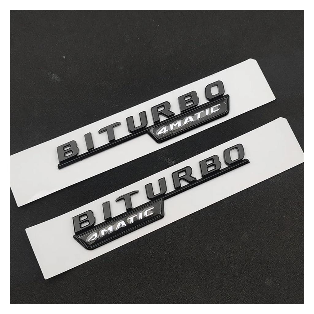 Yzw6688 3D ABS Chrome Black Car Rear Trunk Badge Sticker Logo GLC 43 BITURBO