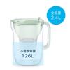 PFOS/PFOA removal tested Brita Style Eco water filter pitcher type, powder green, includes 3 cartridges.