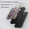 Popular retro wind color window flower mobile phone case iPhone16 anti-drop two-in-one film case Apple 17pm