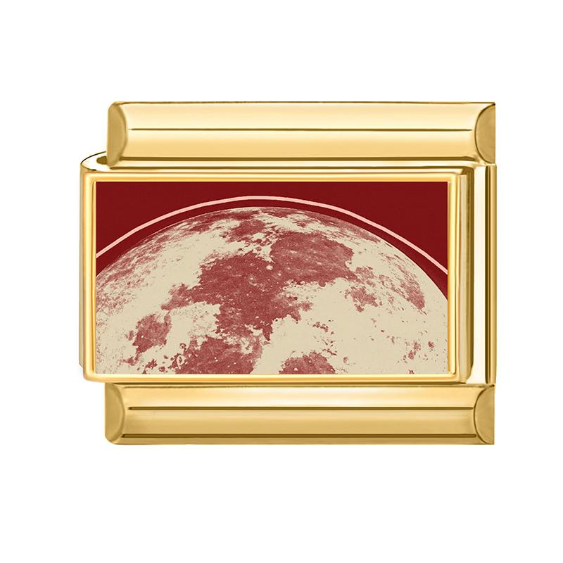 

Y2K Red Moon Watermelon Cherry Cat Tulip Gold Color Italian Charm Link Fit 9mm Stainless Steel Bracelet Women DIY Making Gift