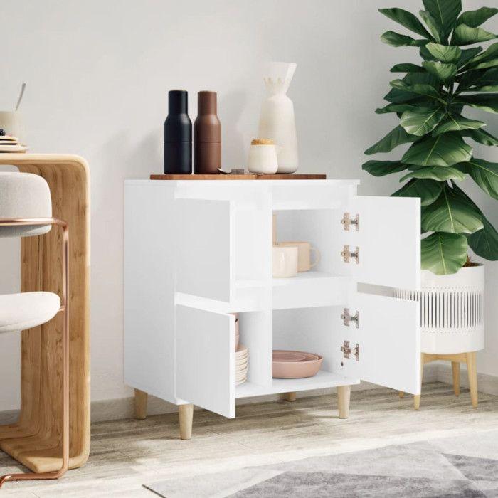 VidaXL Buffet Blanc 60x35x70 cm Bois d'ingénierie 821156