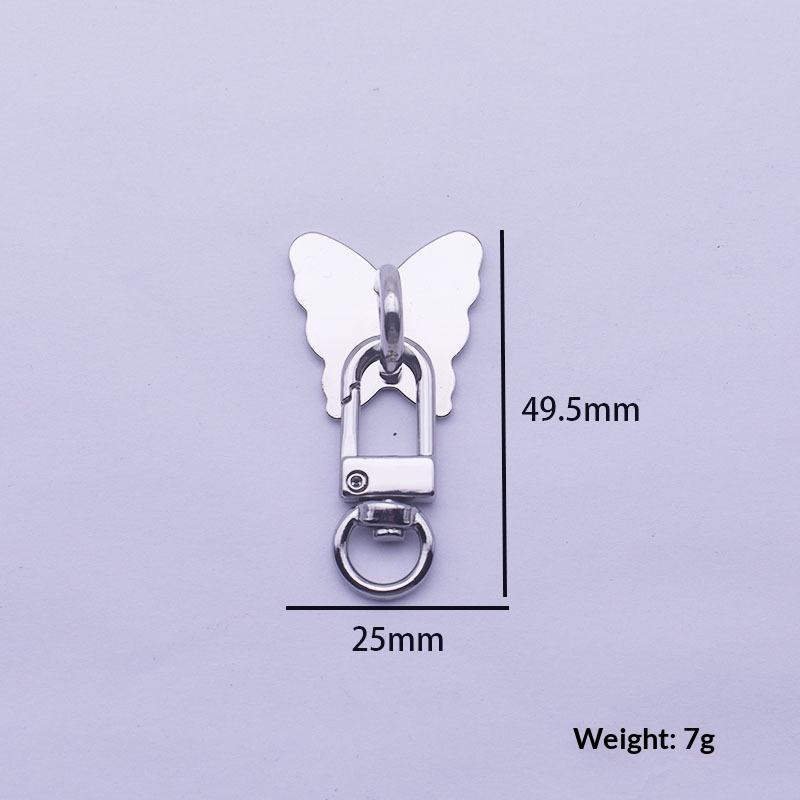 Fashion Cute Metal Phone Charm Holder Self Adhesive Heart Butterfly Lanyard For Case Bag Cup Earphone Accessory