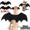 Adjustable Black Cat Bat Wings Costume Halloween Pet Accessory Cute Cosplay Outfit for Cats Small Dogs Festival Party Dress-Up Decoration