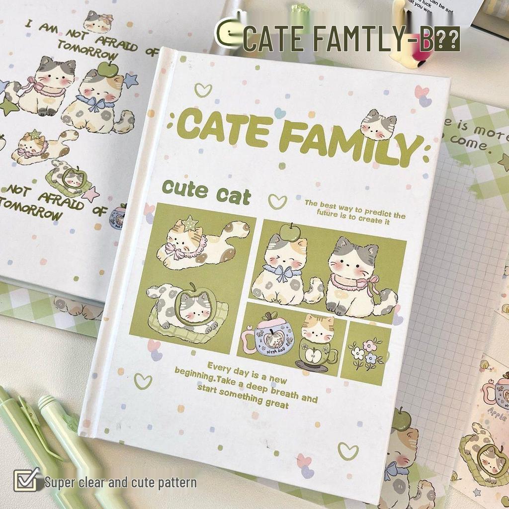 Original Apple Little Cat A5 Color Hardcover Notebook - High Appearance, Thick, Full Color, Student Friendly