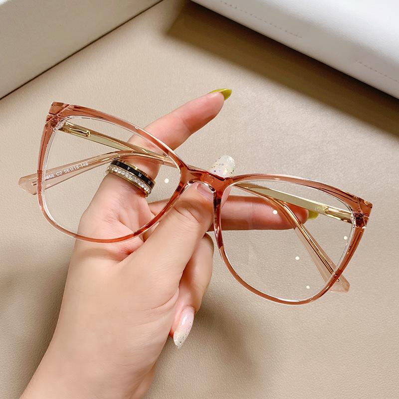 Vintage Black Cat Eye Reading Glasses Anti Blue Light Gradient Frame Presbyopia Eyewear for Women Men +3