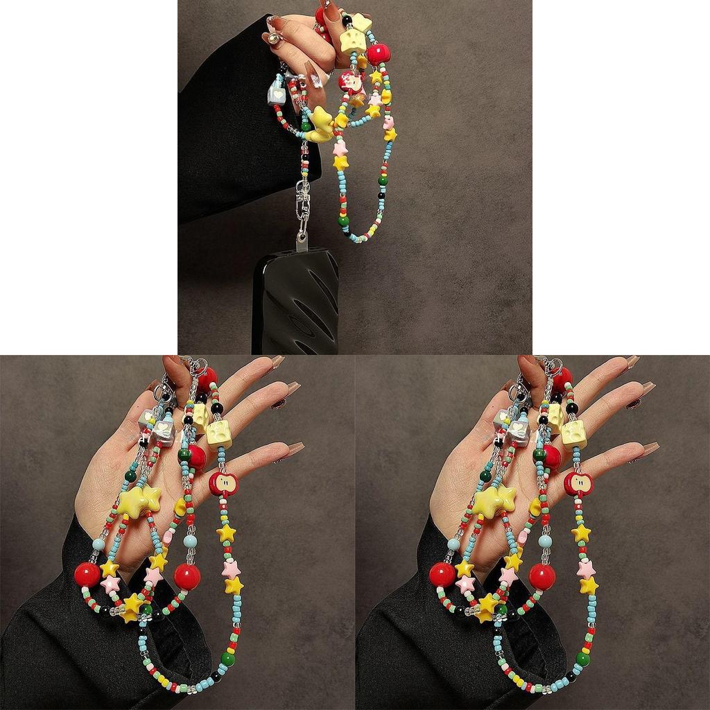 Smartphone Lanyard Pvc Beaded Crossbody Chain For Men And Women