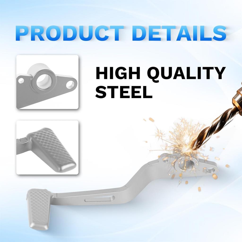 Rear Brake Lever for 2018-2025 Ninja 400, Ninja 500, Z400, Z500, Ninja e-1 ABS, Motorcycle Foot Pedal Accessories Replacement (Silver)