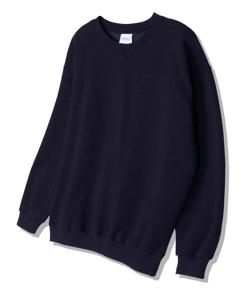 Wibelibellyu Plain Oversized Sweatshirt Navy