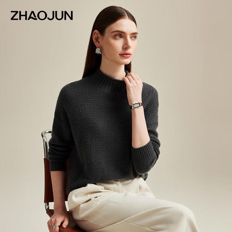 Zhao Jun Women's Pure Cashmere Semi-High Neck Sweater