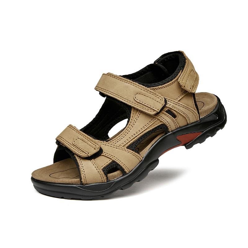 Summer Beach Shoes Men's Outdoor Men's Sandals Large Size 38-48 Men's Leather Sandals Men's Shoes