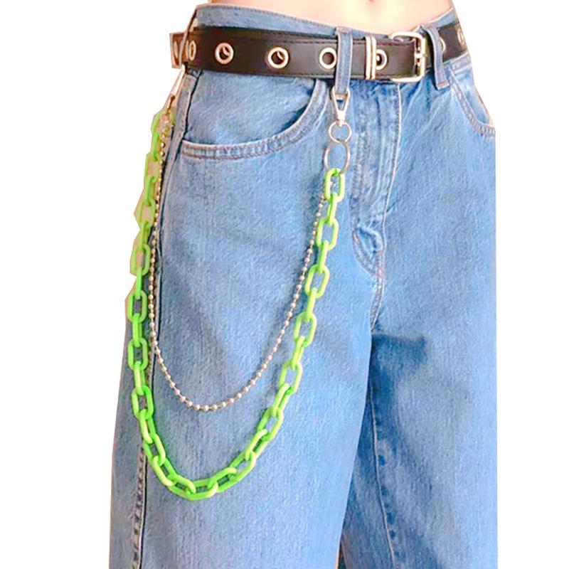 Punk Waist Chain Belt Silver Trousers Chain For Women Jeans Belt Chain For Pants Cool Metal Rock Chain Hiphop Summer Jewelry